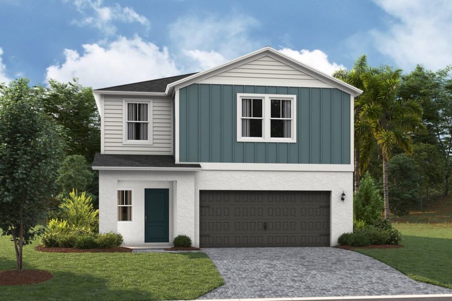 Representative exterior photo of a completed home built from the Valencia by Casa Fresca Homes in Wynnstone, Davenport, FL (Image 19). Representative exterior photo of a completed home built from the Valencia by Casa Fresca Homes in Wynnstone, Davenport, FL (Image 19).