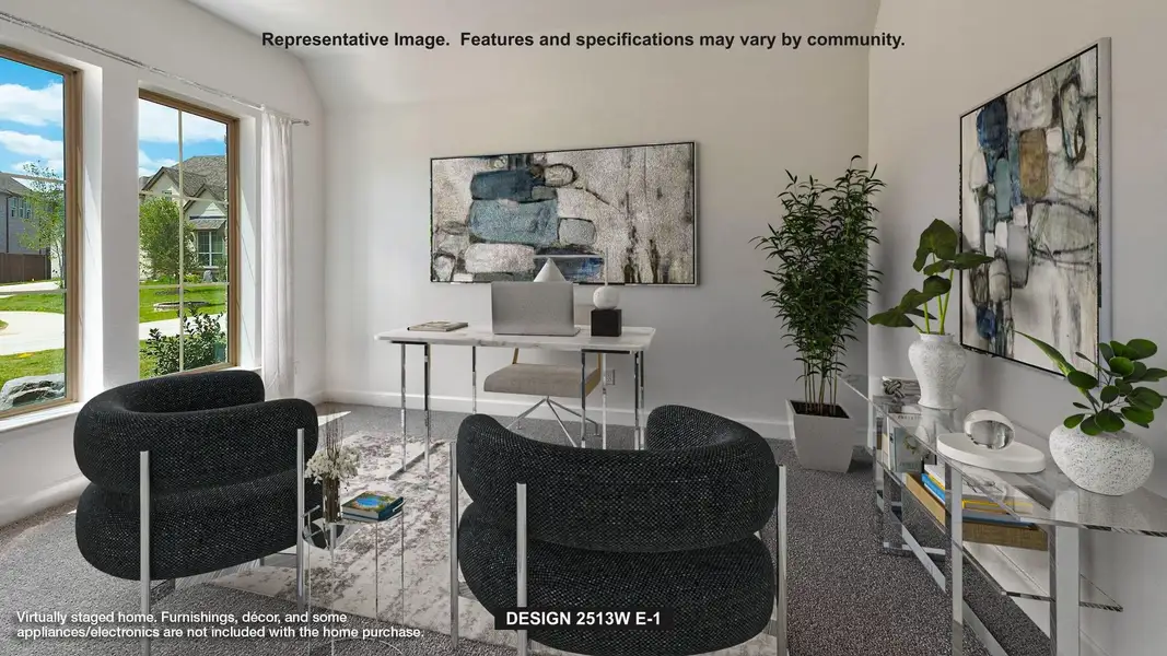 Furnished interior view inside a new home in Artavia, Conroe (Image 10).