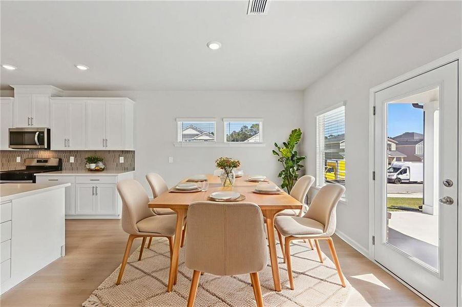Furnished interior view inside a new home in Parkside at Grayson, Grayson (Image 12).