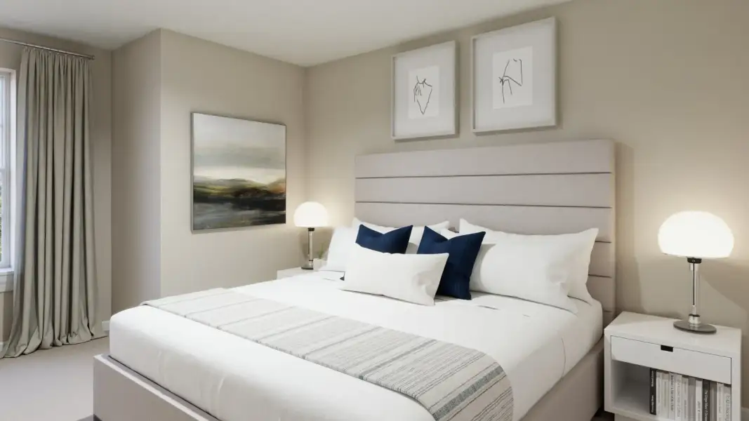 Representative furnished interior of a home built from the The Emerald by Legend Homes in River's Edge, Conroe (Image 27).
