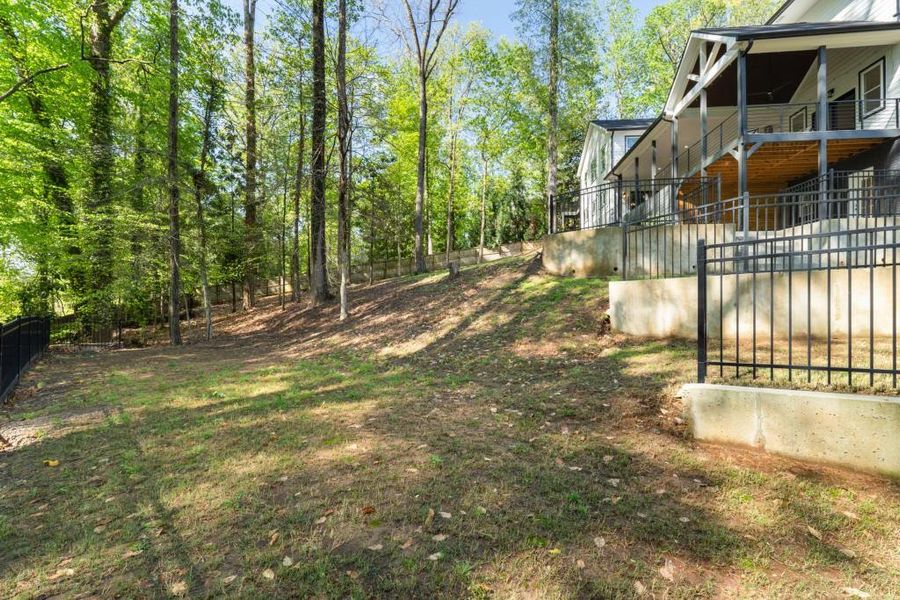 Exterior details and patio area of a home in , Atlanta (Image 38).