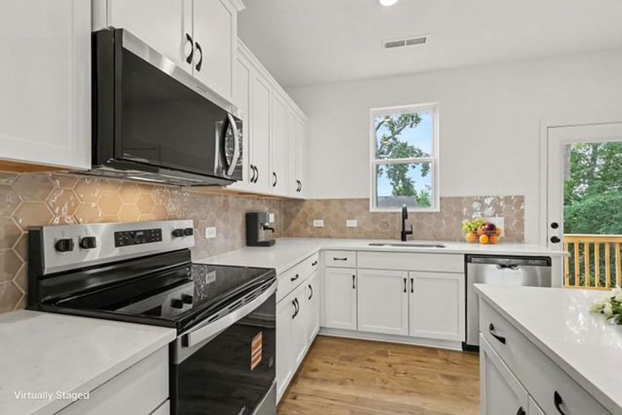 Representative furnished interior of a home built from the Darlow TH by True Homes in Penley Place Townhomes, Clover (Image 7). Representative furnished interior of a home built from the Darlow TH by True Homes in Penley Place Townhomes, Clover (Image 7).