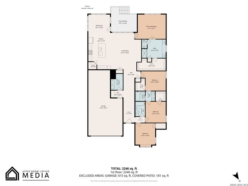 2D floor plan layout of this home in The Grove at Vintage Oaks, New Braunfels, TX (Image 5).
