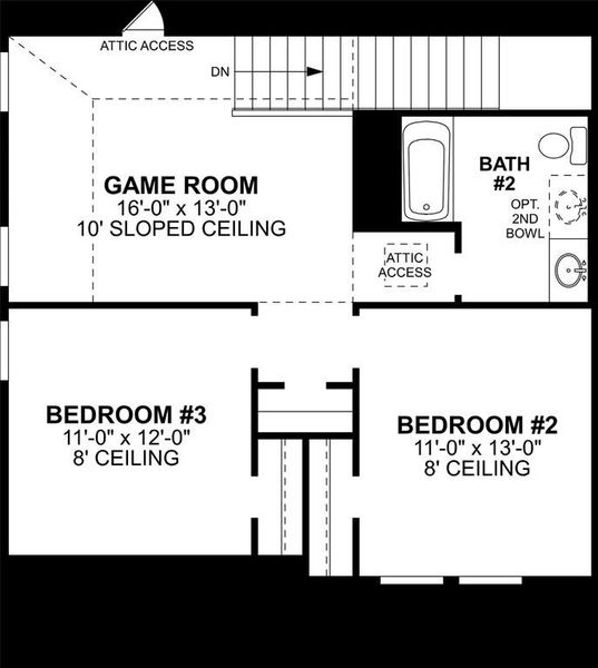 2D floor plan layout of this home in Woodstone, Providence Village, TX (Image 4).