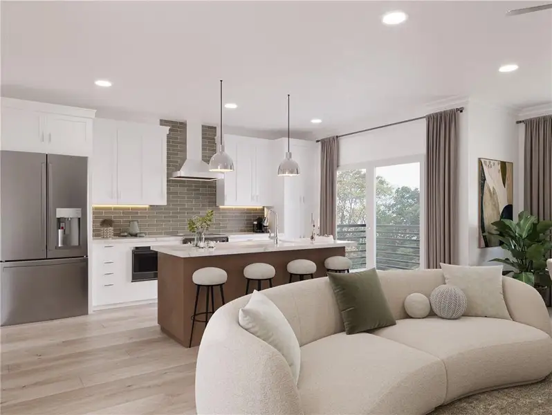 Furnished interior view inside a new home in Brookside Reserve, Alpharetta (Image 6).