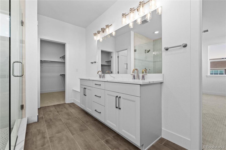 Furnished interior view inside a new home in Dillon Pointe - Journey, Broomfield (Image 13).