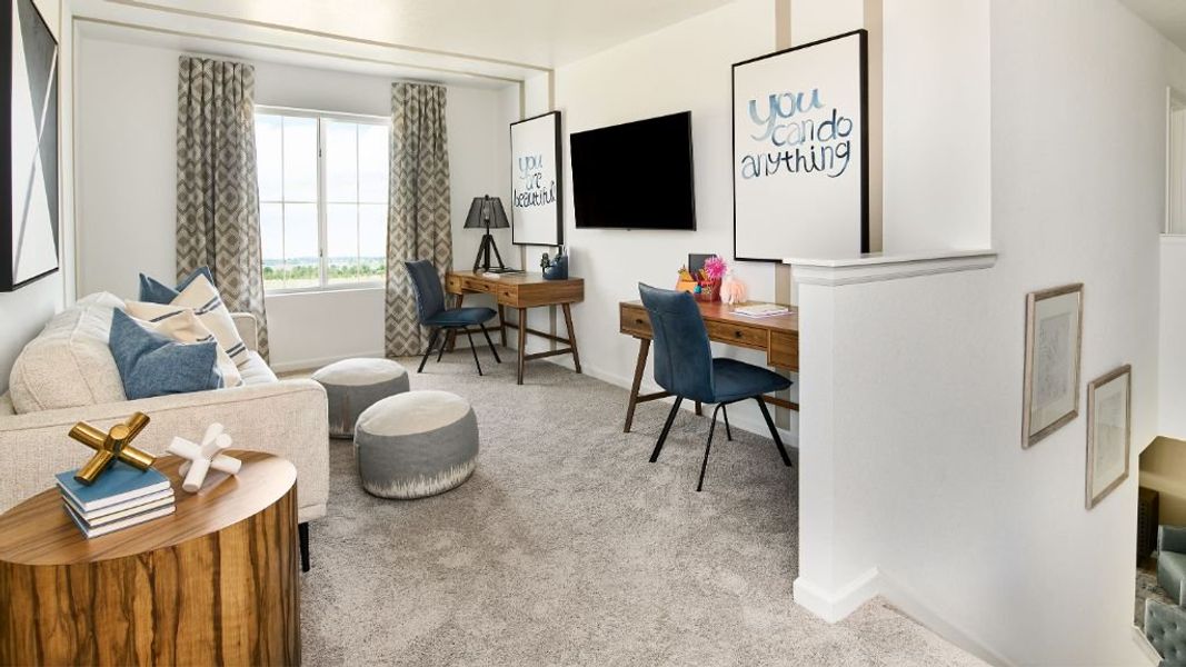 Furnished interior view inside a new home in The Aurora Highlands, Aurora (Image 15).