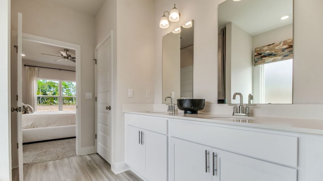 Furnished interior view inside a new home in Magnolia at the Bluffs Phase 3, Freeport (Image 17).