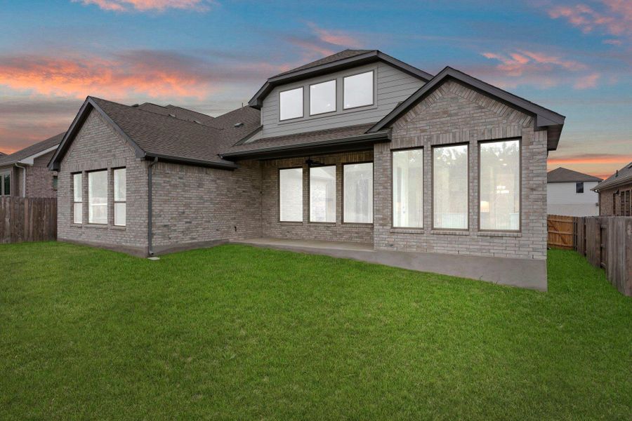 Rear of Home and Private Backyard