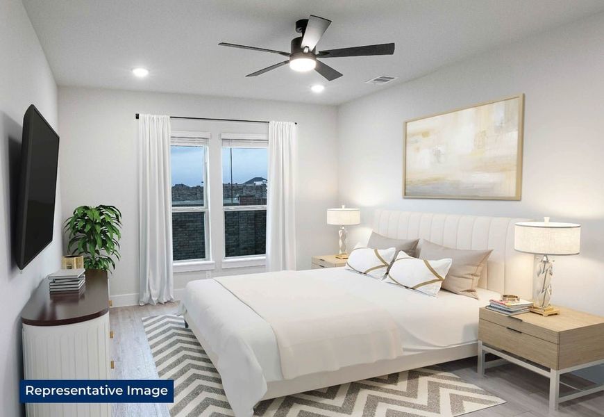 Representative furnished interior of a home built from the Hunt F by First Texas Homes in The Villages of Hurricane Creek, Anna (Image 10). Representative furnished interior of a home built from the Hunt F by First Texas Homes in The Villages of Hurricane Creek, Anna (Image 10).