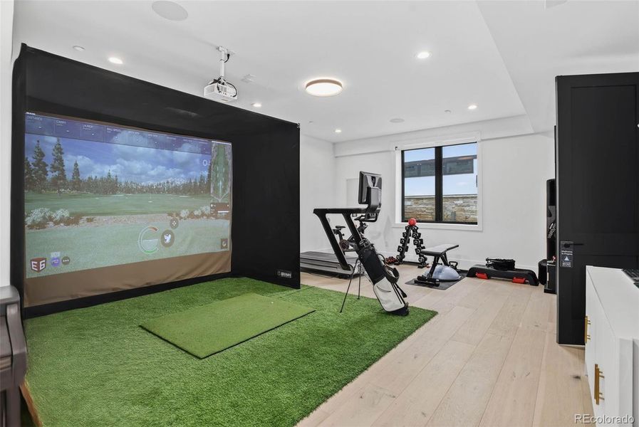 Gym and Golf Simulator with meditation room (not shown) Gym and Golf Simulator with meditation room (not shown)