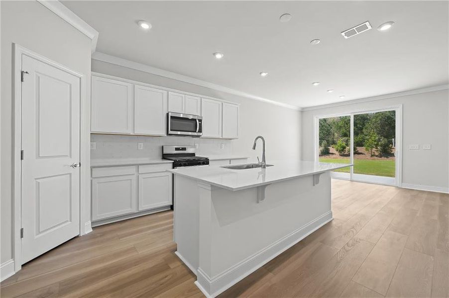 Furnished interior view inside a new home in Overland, Locust Grove (Image 5). Furnished interior view inside a new home in Overland, Locust Grove (Image 5).