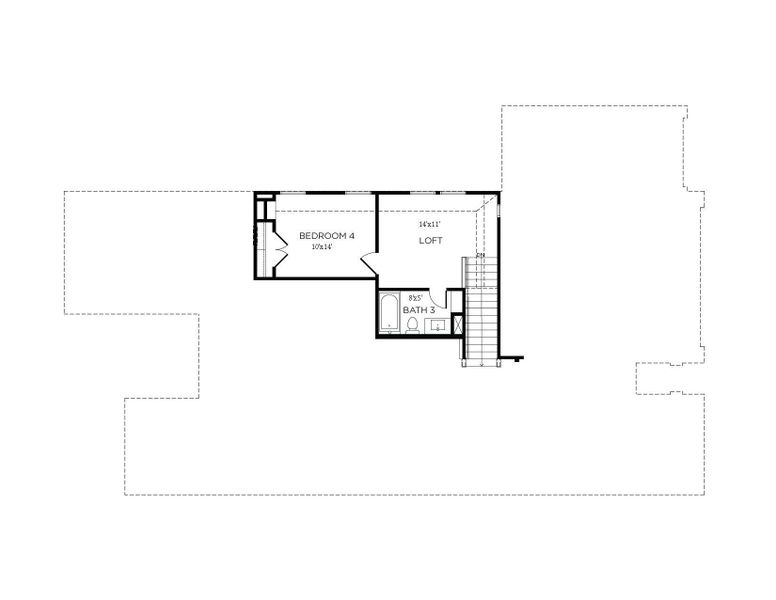 2D floor plan layout for the Camden by Tricoast Homes in River Ranch 55', Dayton, TX (Image 4). 2D floor plan layout for the Camden by Tricoast Homes in River Ranch 55', Dayton, TX (Image 4).