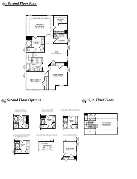2D floor plan layout for the Clayton by Eastwood Homes in Ashton Lakes, Lexington, SC (Image 4).