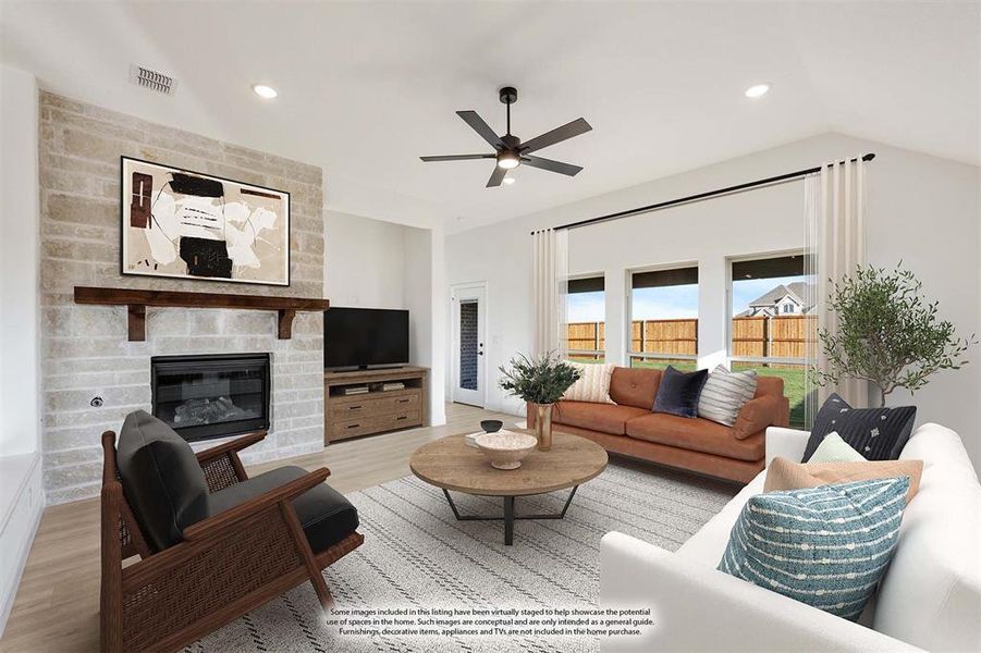 Furnished interior view inside a new home in Stone River Glen 50s, Royse City (Image 11).