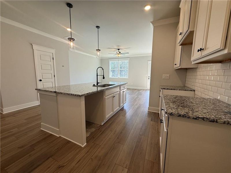 Furnished interior view inside a new home in The Towns at Auburn Station East, Auburn (Image 8).