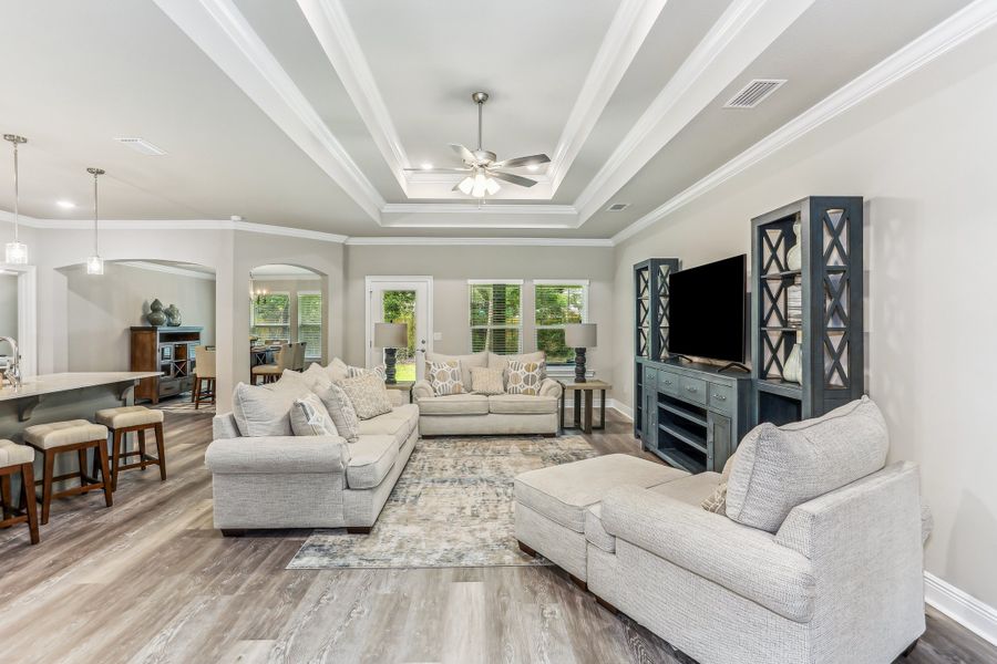 Representative furnished interior of a home built from the The Sapphire by Herbst Homes in Clear Water Landing, Milton (Image 63).