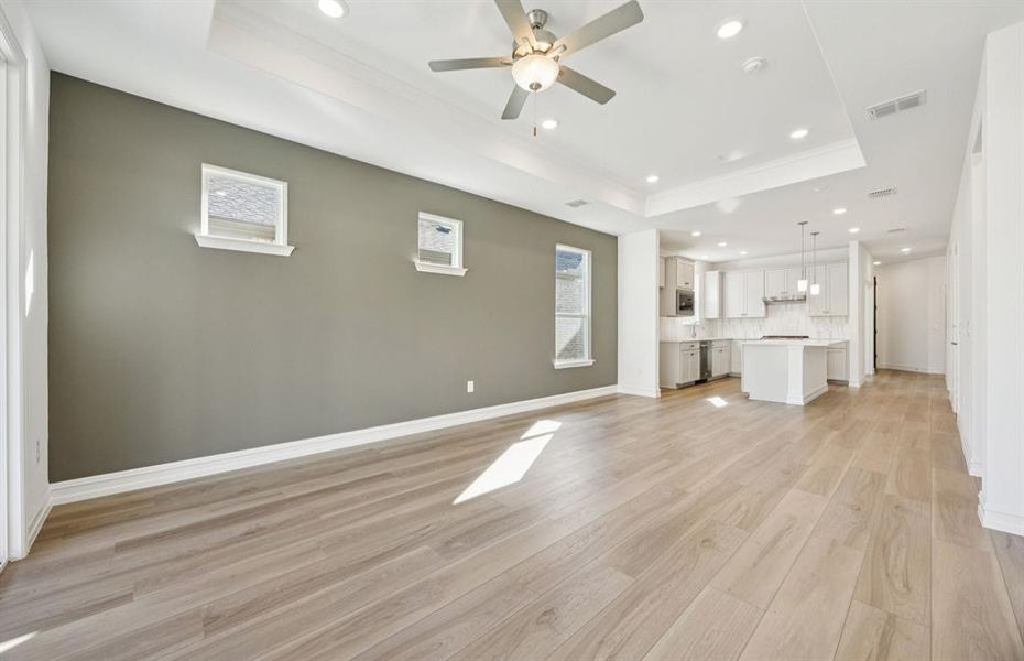 Gorgeous accent wall in living area