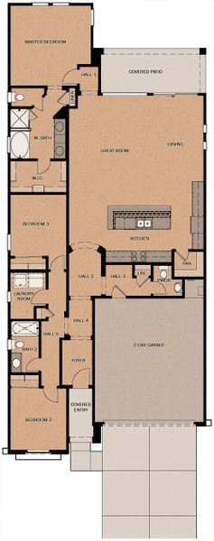 2D floor plan layout for the Fairwinds by Fulton Homes in Calistoga at Enclave, Litchfield Park, AZ (Image 3). 2D floor plan layout for the Fairwinds by Fulton Homes in Calistoga at Enclave, Litchfield Park, AZ (Image 3).
