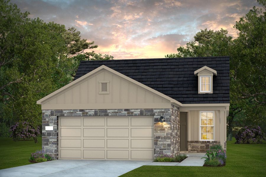 Representative exterior photo of a completed home built from the Contour by Del Webb in Del Webb Sugar Land at Ryehill, Sugar Land, TX (Image 6).