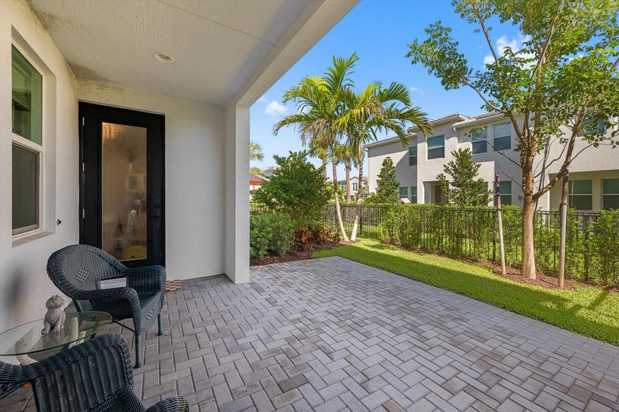 Exterior details and patio area of a home in , Westlake (Image 2).