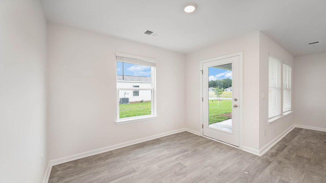 Representative unfurnished interior of a home built from the WYETH by D.R. Horton in Cottonwood Place, Tabor City (Image 12).