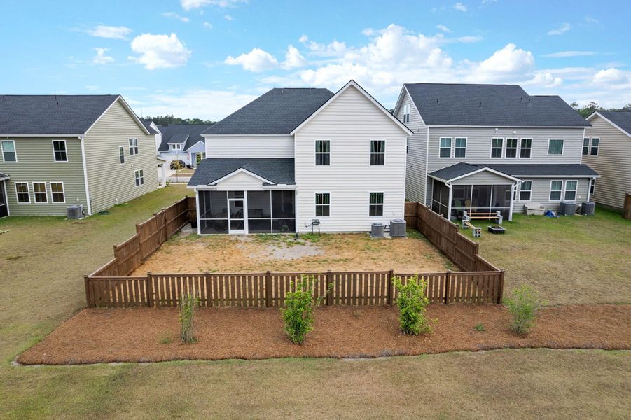 Exterior details and patio area of a home in Sweetgrass at Summers Corner, Summerville (Image 4). Exterior details and patio area of a home in Sweetgrass at Summers Corner, Summerville (Image 4).