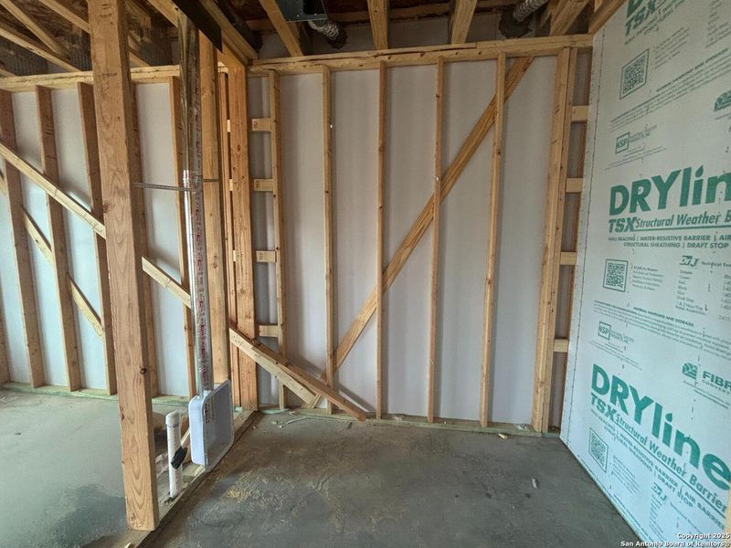 In-progress construction of a new home in The Heights at Saddlebrook Ranch 60's, Schertz, TX (Image 30).