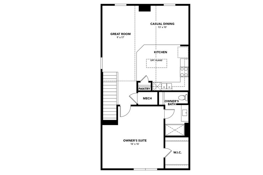 2D floor plan layout for the Opal by DRB Homes in Prairie Green, Converse, TX (Image 4). 2D floor plan layout for the Opal by DRB Homes in Prairie Green, Converse, TX (Image 4).