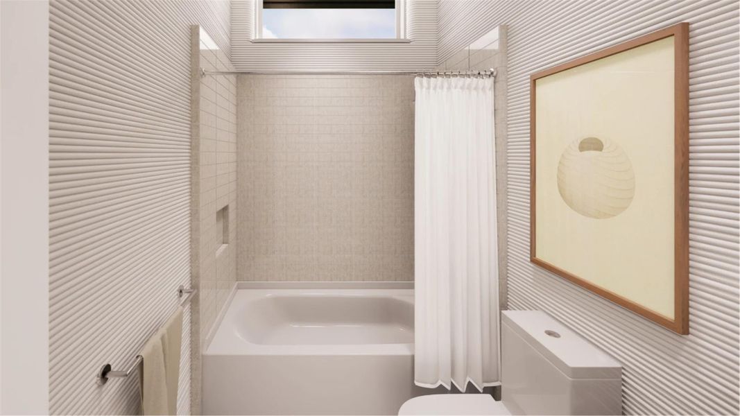 Furnished interior view inside a new home in Wolf Ranch: Genesis Collection, Georgetown (Image 3). Furnished interior view inside a new home in Wolf Ranch: Genesis Collection, Georgetown (Image 3).