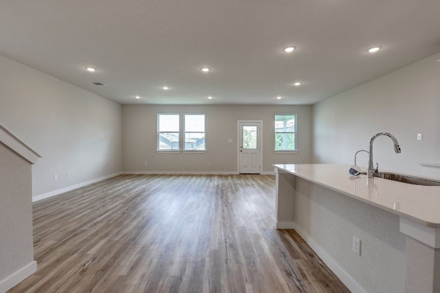A large empty kitchen.