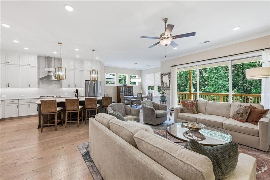 Furnished interior view inside a new home in , Flowery Branch (Image 8). Furnished interior view inside a new home in , Flowery Branch (Image 8).