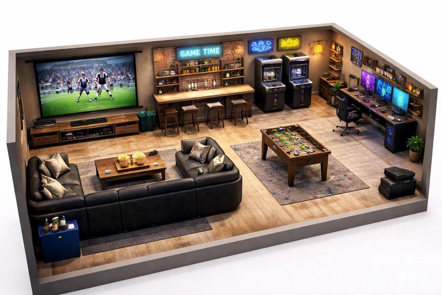 Commercial Space Idea -Man Cave - Ai generated