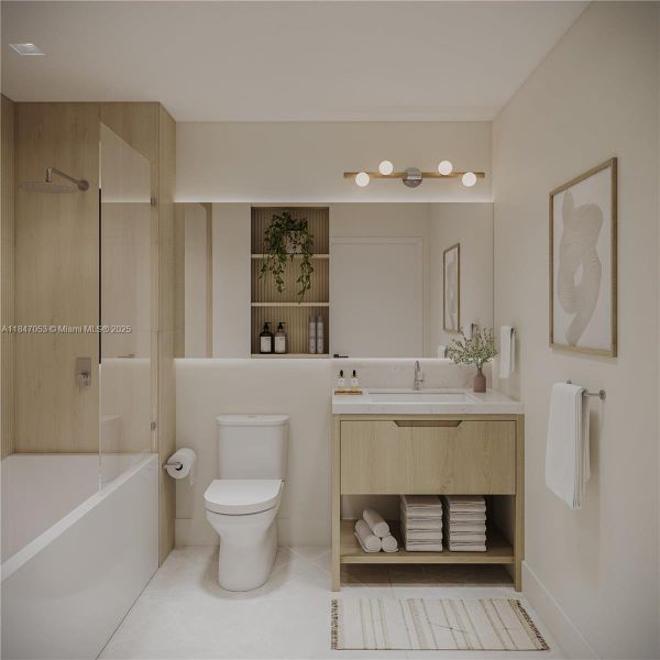 Furnished interior view inside a new home in , Miami (Image 5).