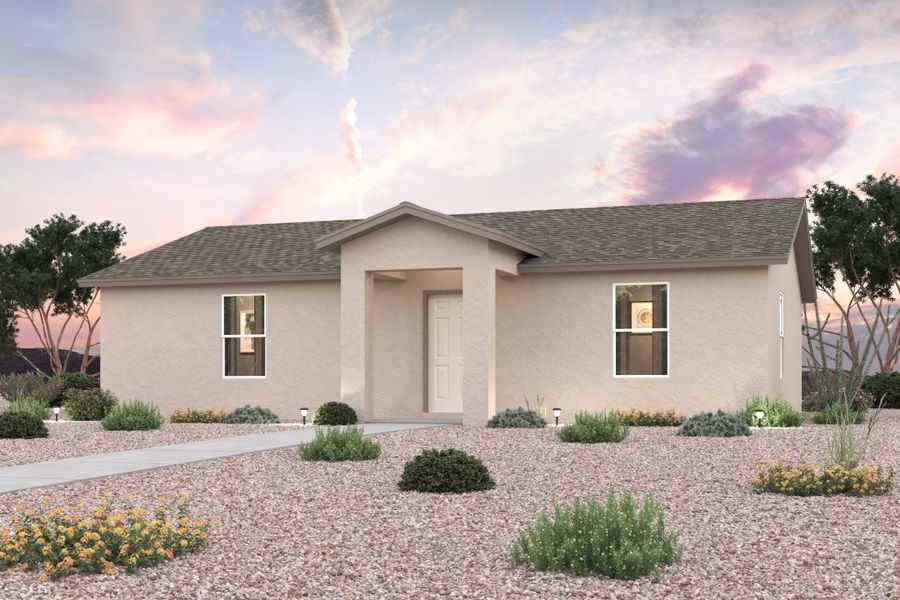 Representative exterior photo of a completed home built from the Sabrosa by Century Complete in Arizona City, Arizona City, AZ (Image 1).