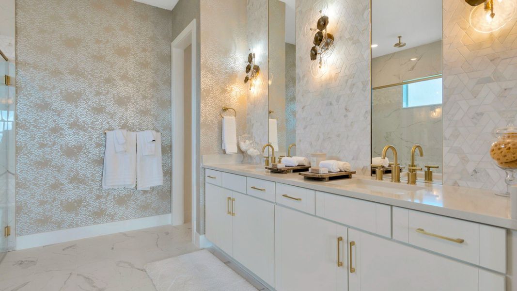 The Primary Bathroom of another Grand Sabal Model which is available at Serengeti.