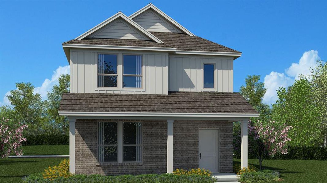 Front Elevation - D.R. Horton's Almond Floorplan Elevation B - All Home and community information, including pricing, included features, terms, availability and amenities, are subject to change at any time without notice or obligation. All Drawings, pictures, photographs, video, square footages, floor plans, elevations, features, colors and sizes are approximate for illustration purposes only and will vary from the homes as built. Front Elevation - D.R. Horton's Almond Floorplan Elevation B - All Home and community information, including pricing, included features, terms, availability and amenities, are subject to change at any time without notice or obligation. All Drawings, pictures, photographs, video, square footages, floor plans, elevations, features, colors and sizes are approximate for illustration purposes only and will vary from the homes as built.