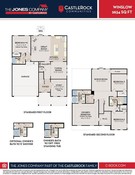 2D floor plan layout of this home in The Retreat at Norman Farm, Hendersonville, TN (Image 3).