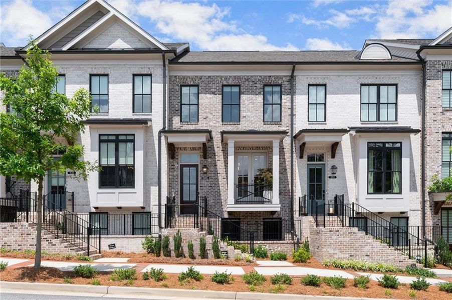 Front exterior of a new home in , Alpharetta, GA, highlighting curb appeal (Image 26).