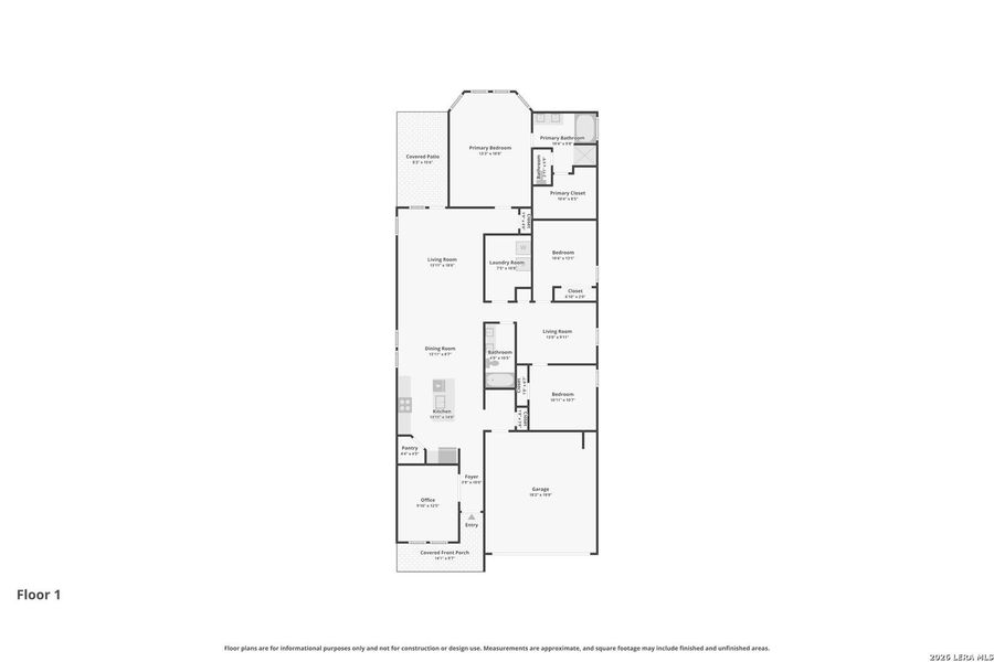 2D floor plan layout of this home in Stetson Ridge, Marion, TX (Image 5).