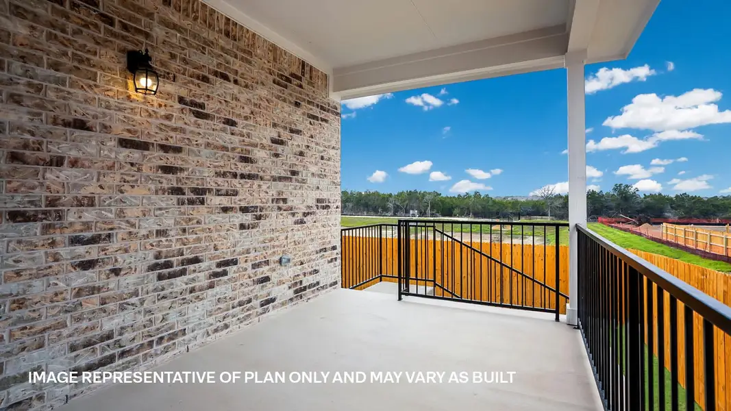 Exterior details and patio area of a home in Rosenbusch Ranch, Leander (Image 3).