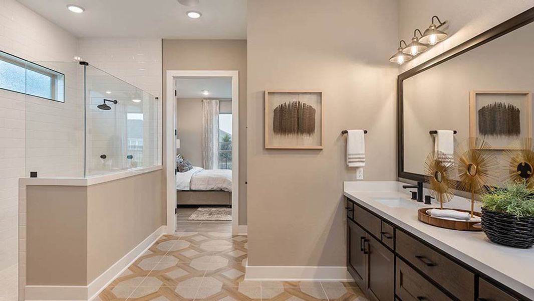 Representative furnished interior of a home built from the Calabash by Taylor Morrison in Easton Park 60s, Austin (Image 16).