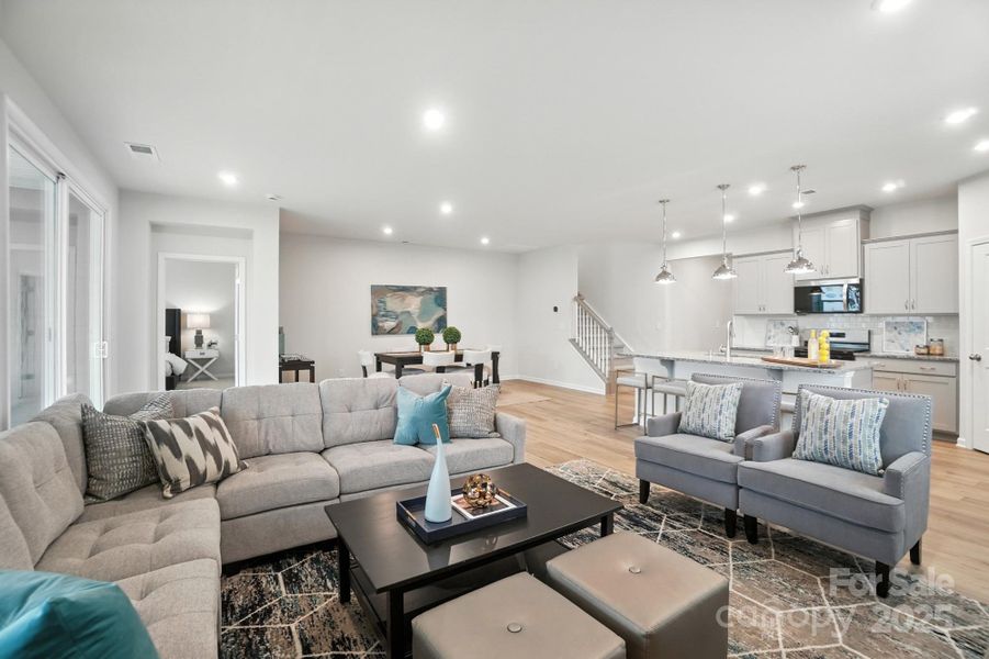 Furnished interior view inside a new home in Waxhaw Landing, Monroe (Image 10).