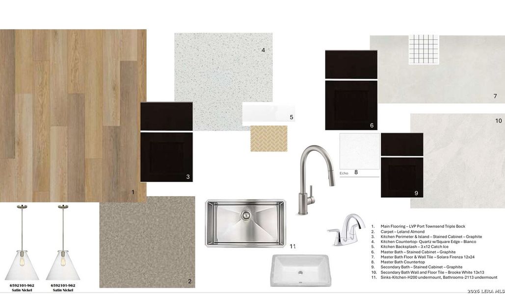 Sample of building materials used in homes in The Parklands, Schertz (Image 15). Sample of building materials used in homes in The Parklands, Schertz (Image 15).
