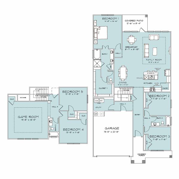 2D floor plan layout of this home in North Point, Temple, TX (Image 3). 2D floor plan layout of this home in North Point, Temple, TX (Image 3).