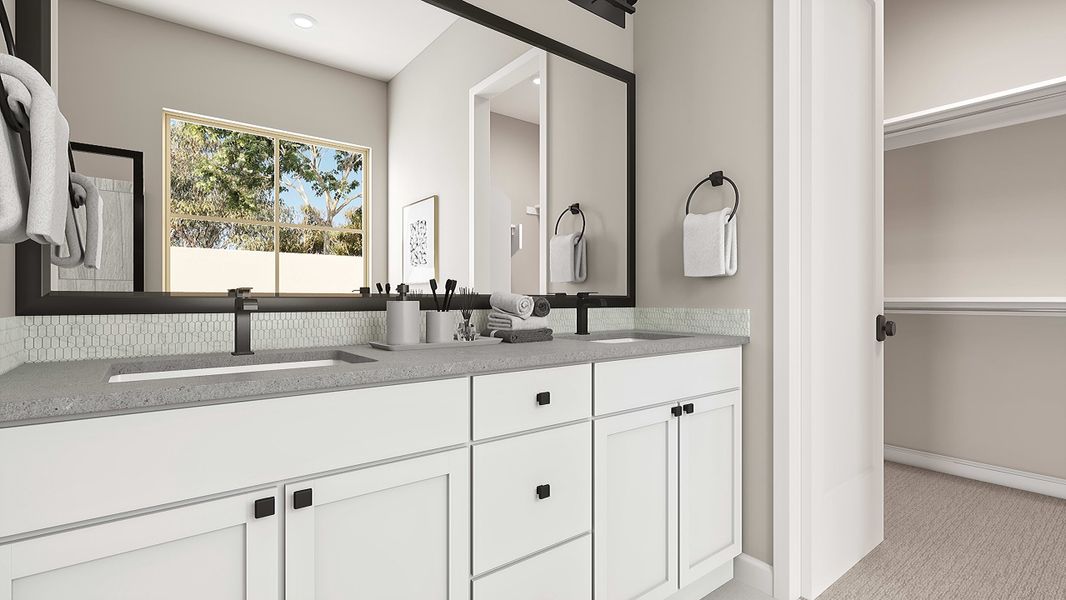 Representative furnished interior of a home built from the Granite Plan 3505 by Tri Pointe Homes in Waterston Central, Gilbert (Image 27).