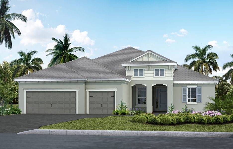 Representative exterior photo of a completed home built from the Savannah 2 by Neal Communities in Boca Royale Golf & Country Club at Wellen Park, Englewood, FL (Image 2).