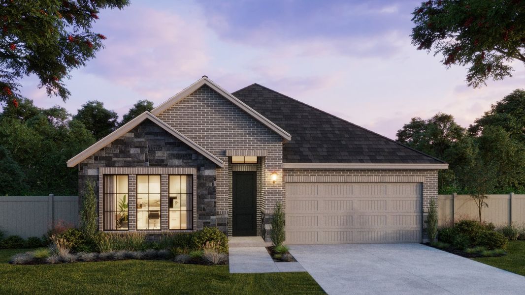 Representative exterior photo of a completed home built from the Brice III by Normandy Homes in Rainwater Crossing, Celina, TX (Image 18). Representative exterior photo of a completed home built from the Brice III by Normandy Homes in Rainwater Crossing, Celina, TX (Image 18).