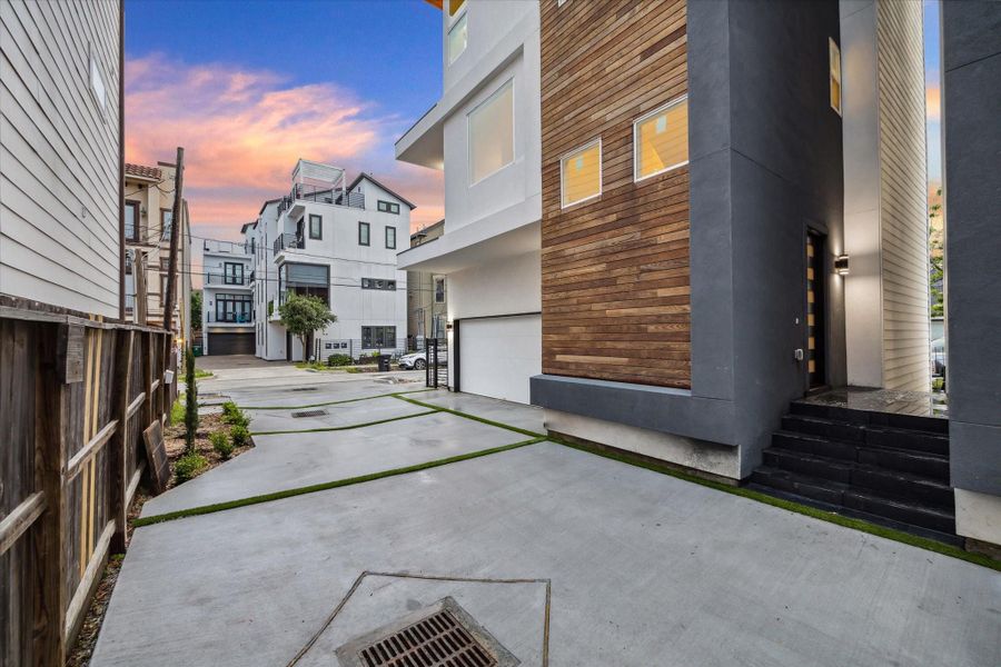 Wider driveway for easier ingress/egress Wider driveway for easier ingress/egress