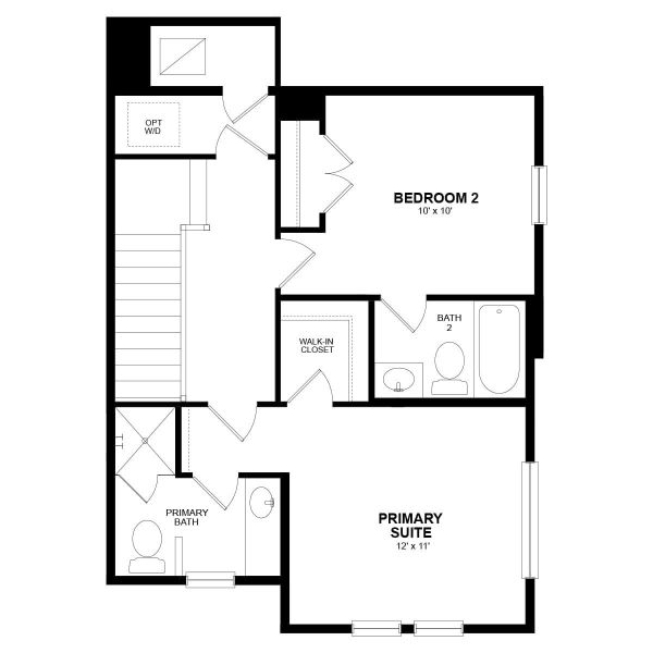 2D floor plan layout of this home in Easton Park, Austin, TX (Image 3).